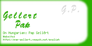 gellert pap business card